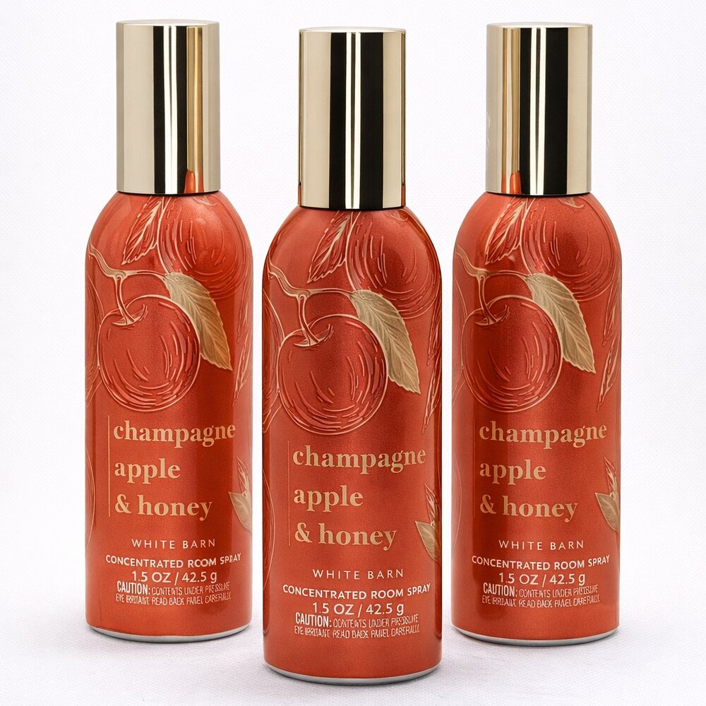 Bath & Body Works 3 Pack CHAMPAGNE APPLE & HONEY Room Spray